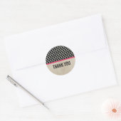 Roze Chic Quatrefoil Hartelijk dank, Stickers (Envelop)