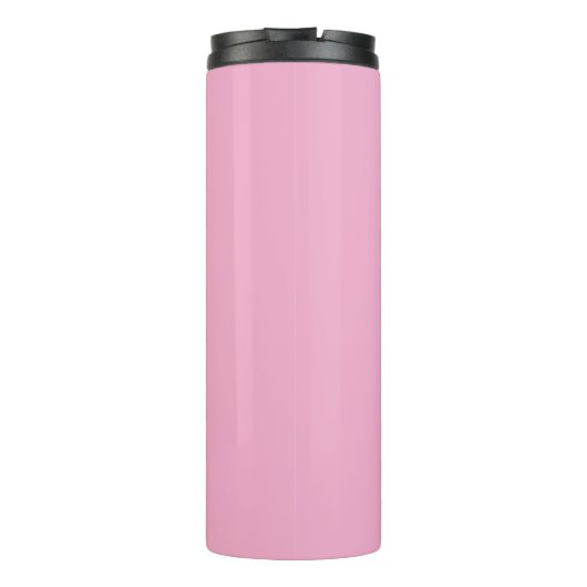 Roze Chic Script Aangepaste Naam Thermische Tumble Thermosbeker (Achterkant)