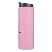 Roze Chic Script Aangepaste Naam Thermische Tumble Thermosbeker (Geroteerd rechts)