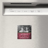 Roze Chic Steampunk Foto slaat Magnet Datum op (Insitu (Vaatwasser))