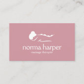 Roze Chic Stone Massage Therapy Wellness Day Spa Visitekaartje (Voorkant)