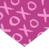 Roze Chic xoxo-lijnpatroon Valentijns Korte Tafelloper (Hoek)