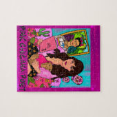 Roze Chicana Poet Puzzle Legpuzzel (Horizontaal)