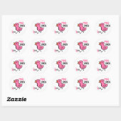 Roze Chick 2 Ronde Sticker (Vel)