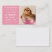Roze Chick Hatchery Business voor vrouwen Visitekaartje (Voorkant / Achterkant)