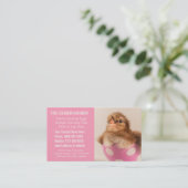Roze Chick Hatchery Business voor vrouwen Visitekaartje (Staand voorkant)