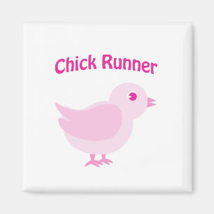 Roze Chick Runner Magneet