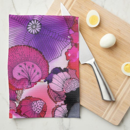 Roze Chicken Kitchen Towel Theedoek (Quarter Fold)