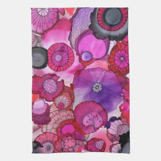 Roze Chicken Kitchen Towel Theedoek (Verticaal)