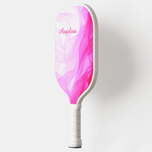Roze Chiffon Abstracte Elegant Chic - aangepaste n Pickleball Paddle (Links)
