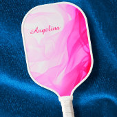 Roze Chiffon Abstracte Elegant Chic - aangepaste n Pickleball Paddle