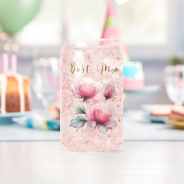 Roze Chiffon Rozen Blikvorm Glas