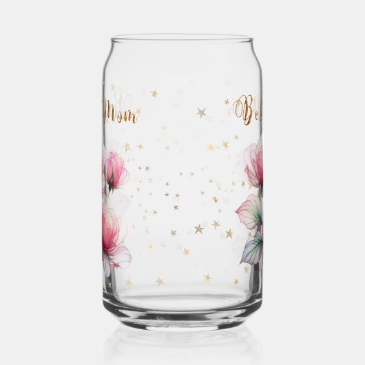 Roze Chiffon Rozen Blikvorm Glas (Rechts)