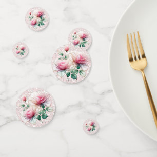 Roze Chiffon Rozen Confetti