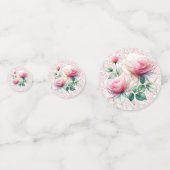 Roze Chiffon Rozen Confetti (Voorkanten)