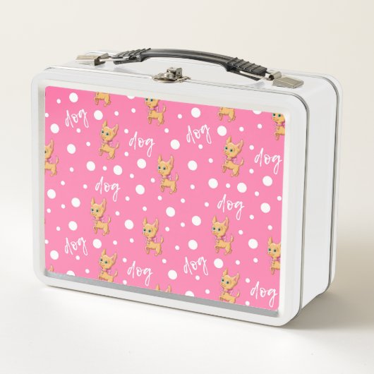 Roze Chihuahua Lunch Box (Voorkant)