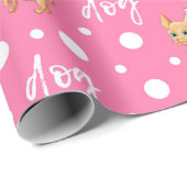 Roze Chihuahua-pakpapier Cadeaupapier (Rol Hoek)