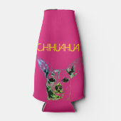 Roze Chihuahua thema fles koeler (Voorkant)