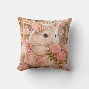 Roze Chinchilla Bloemist Bloesem Boetiek Kussen