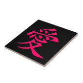 Roze Chinees liefdessymbool Tegeltje (Zijkant)