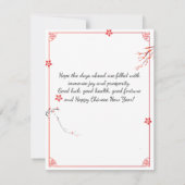 Roze Chinees Nieuwjaar Rood Bloem Sneeuw Fu Fortun (Achterkant)