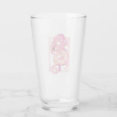 Roze Chinese draak Glas (Achterkant)