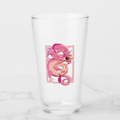 Roze Chinese draak Glas (Voorkant)