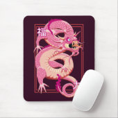 Roze Chinese draak Muismat (Met muis)