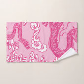 Roze Chinese Drakenpatroon Bad Handdoek (Handdoek)