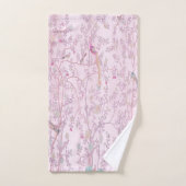 Roze Chinoiserie 3 Stuk Luxe Bad Handdoek (Handdoek)