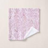 Roze Chinoiserie 3 Stuk Luxe Bad Handdoek (Wasdoekje)
