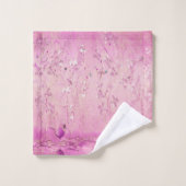 Roze Chinoiserie 3 Stuk Luxe Bad Handdoek (Wasdoekje)
