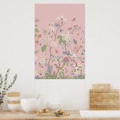 Roze Chinoiserie Art Print nr. 1 | 24 x 36 (Keuken)