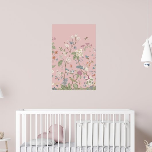 Roze Chinoiserie Art Print nr. 1 | 24 x 36 (Kinderkamer 2)