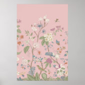Roze Chinoiserie Art Print nr. 1 | 24 x 36 (Voorkant)