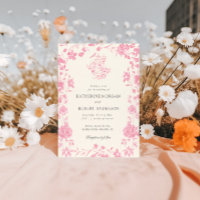 Roze Chinoiserie  Bloemen Huwelijk