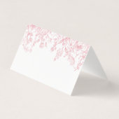 Roze Chinoiserie Bloemen Plaats Kaart Tafel Decor (Achterkant)