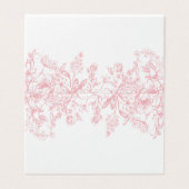 Roze Chinoiserie Bloemen Plaats Kaart Tafel Decor (Buitenkant ongevouwen)