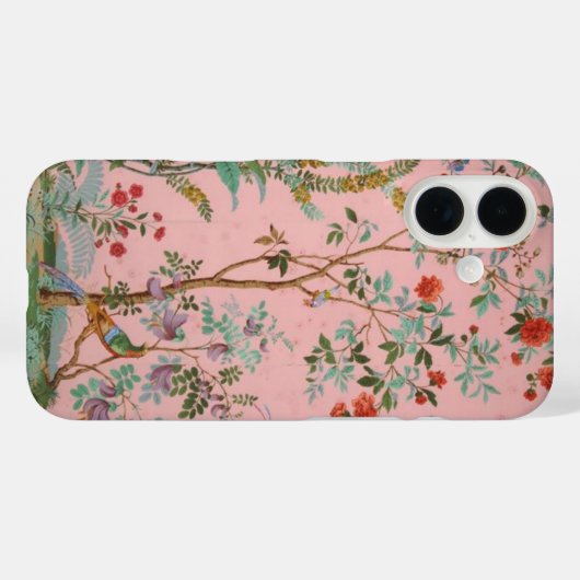 Roze Chinoiserie Case-Mate iPhone Case (Achterkant (horizontaal))