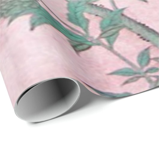 Roze Chinoiserie Chinese Decoupage Cadeaupapier (Rol Hoek)