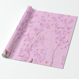 Roze Chinoiserie Chinese Decoupage Cadeaupapier