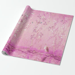 Roze Chinoiserie Chinese Decoupage Cadeaupapier