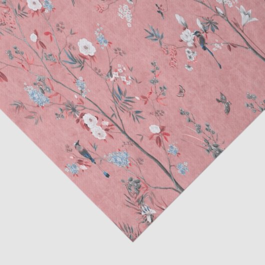 Roze Chinoiserie Chinese Decoupage Tissuepapier (Detail)