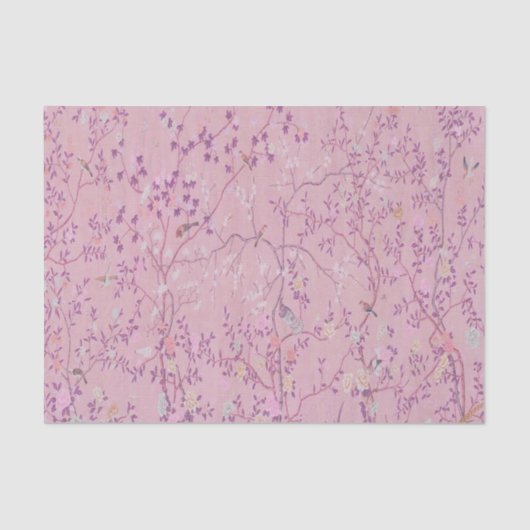 Roze Chinoiserie Chinese Decoupage Tissuepapier (Voorkant)