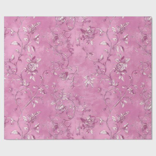 Roze Chinoiserie Decoupage Cadeaupapier (Vlak)