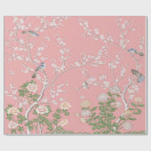 Roze Chinoiserie Decoupage Cadeaupapier (Vlak)