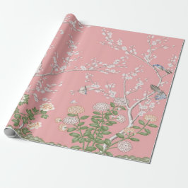 Roze Chinoiserie Decoupage Cadeaupapier