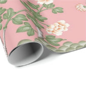 Roze Chinoiserie Decoupage Cadeaupapier (Rol Hoek)