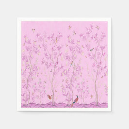 Roze Chinoiserie Decoupage Servet