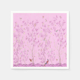 Roze Chinoiserie Decoupage Servet